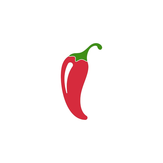 Chilli red pepper icon logo design illustration