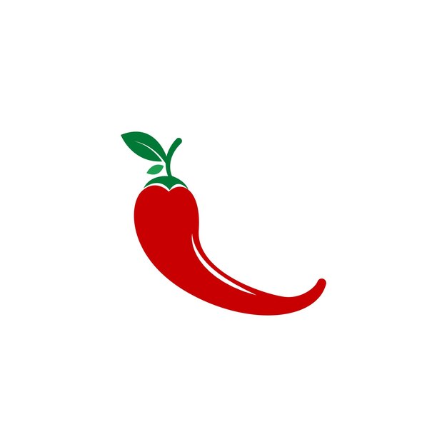 Chilli red pepper icon logo design illustration