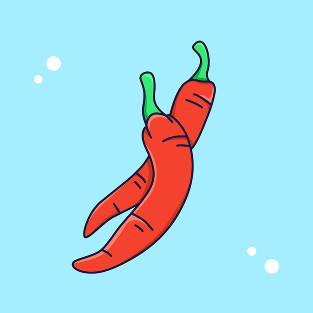 Chilli vector cartoon illustration