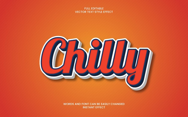 Vector chilly text effect