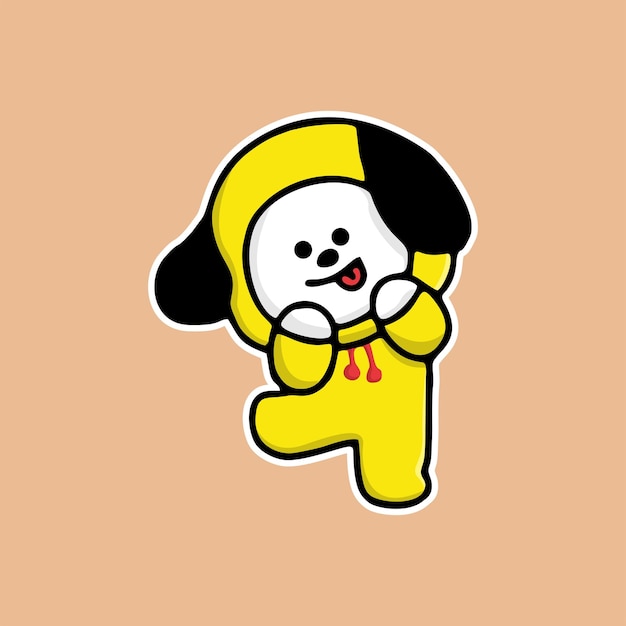 Vector chimmy cute bt21 big set sticker concept vector design