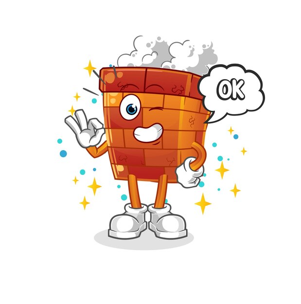 Chimney agree mascot cartoon vector