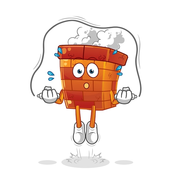 Chimney jump rope exercise character vector