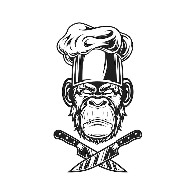 Chimp Head Mascot Logo Design