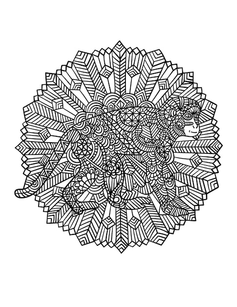 Chimpansee Mandala Kleurplaten voor volwassenen