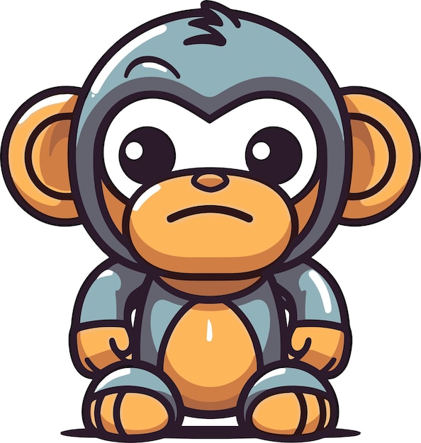 Chimpanzee Playtime Cute Kawaii TShirt Design