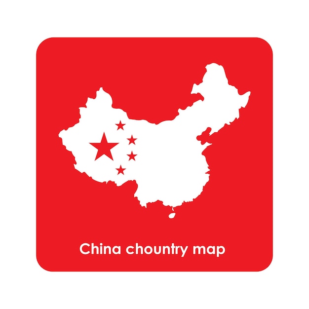 China country map icon