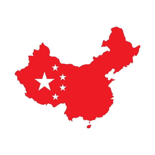 China country map icon