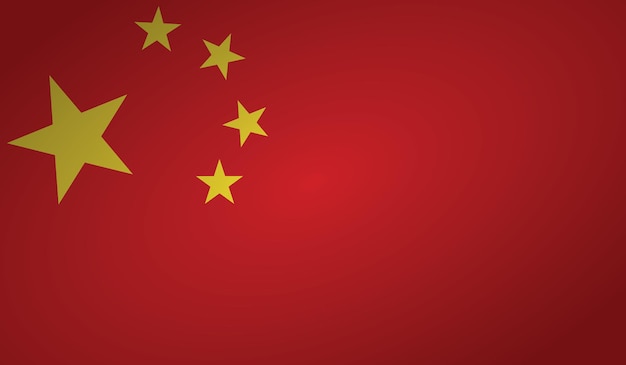 China flag angle shape