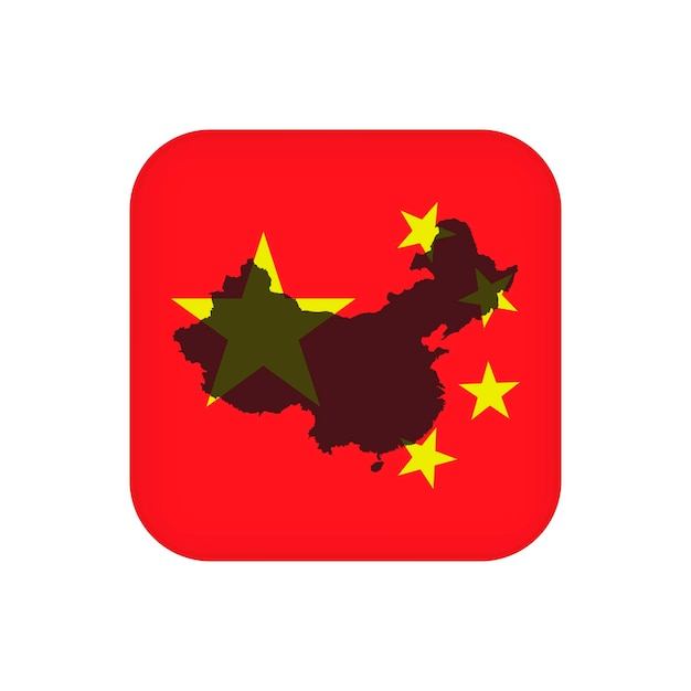 China flag official colors Vector illustration