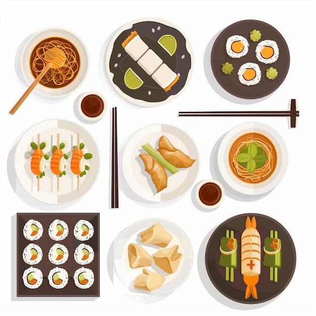 china food asian vector chinese illustration asia culture meal traditional background ori