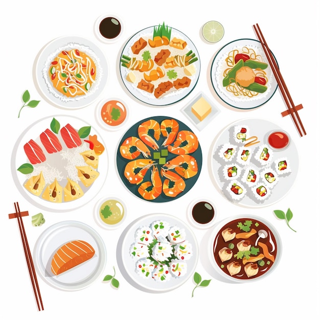 china food asian vector chinese illustration asia culture meal traditional background ori