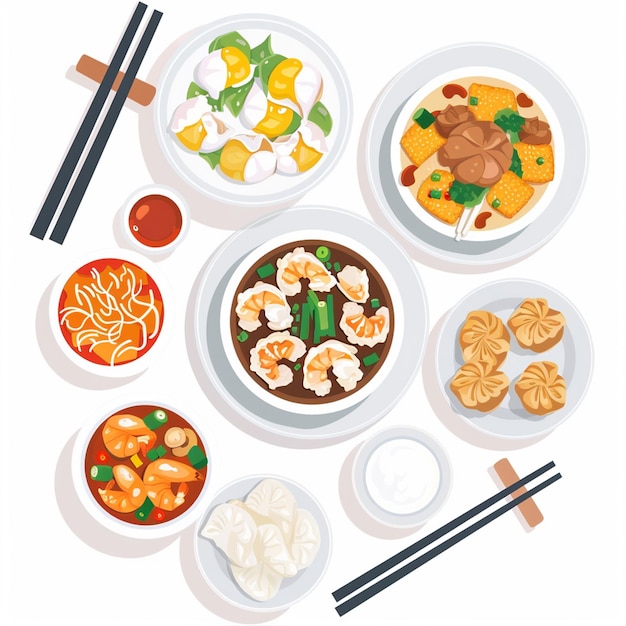 アジア料理 ベクトル アジア文化 伝統的な背景