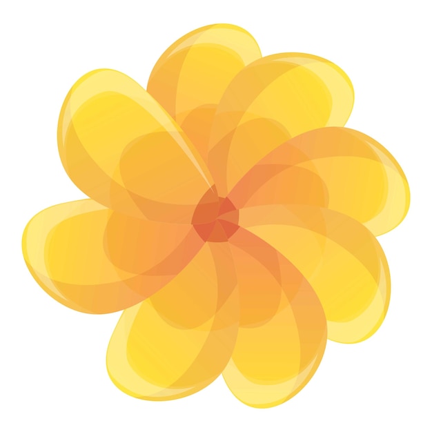 China gele bloem pictogram Cartoon van china gele bloem vector pictogram voor webdesign geïsoleerd op een witte achtergrond