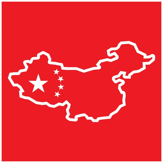 CHINA kaart icoon vector illustratie symbool ontwerp
