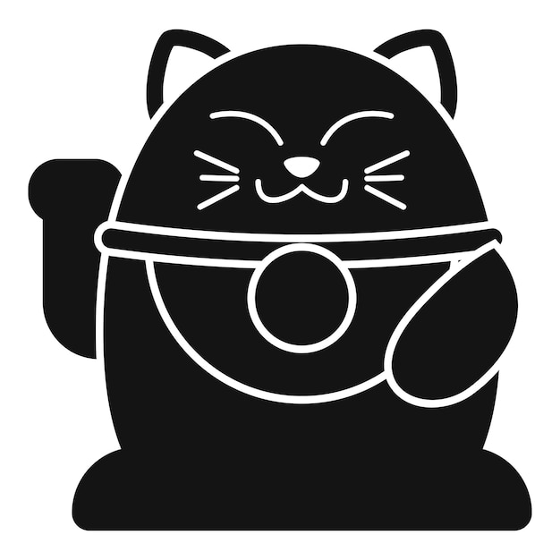 Chinese lucky cat icon Royalty Free Vector Image