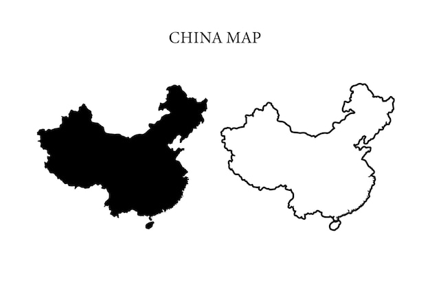 Vettore mappa vectoriale della regione della cina