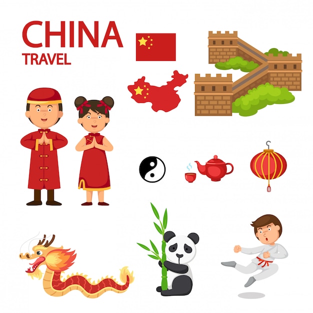 China reizen illustratie vector