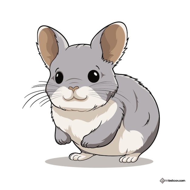 Vector chinchillas vector on white background