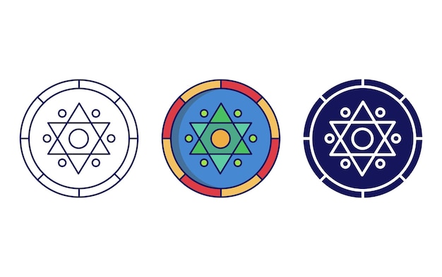 Vector chinees mandala-pictogram