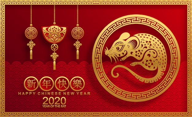 Chinees nieuw jaar 2020. Jaar van de rat