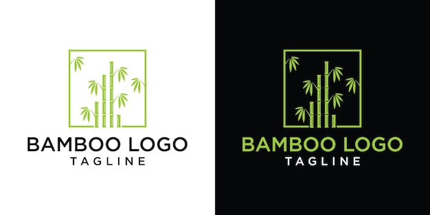 Chinees of Japans bamboegras oosters logo-ontwerp