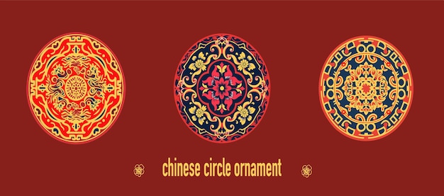 Vector chinees ornament patroon in cirkel