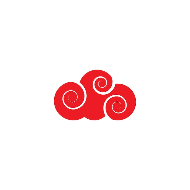 Chinees wolk sjabloon vector pictogram illustratie ontwerp