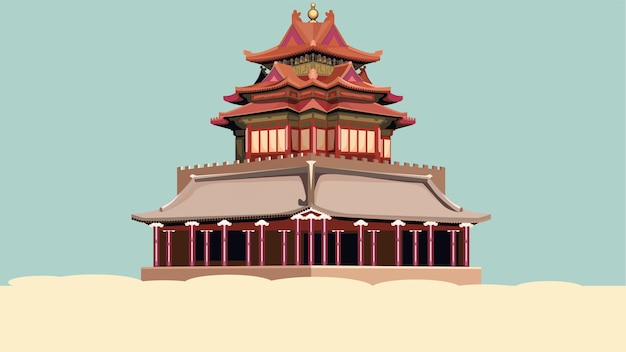 Chinese abstracte oosterse en traditionele decoratie illustratie achtergrond