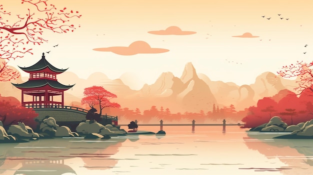 Vector chinese background vector