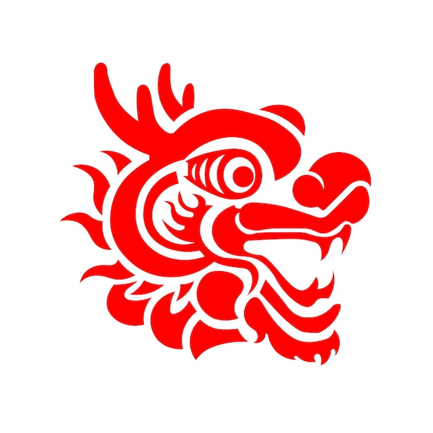 Китайский красивый дракон Новый год вектор