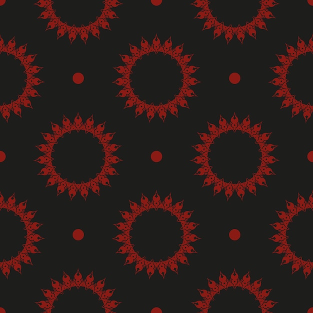 Chinese black and red abstract seamless vector background wallpaper in a vintage style template