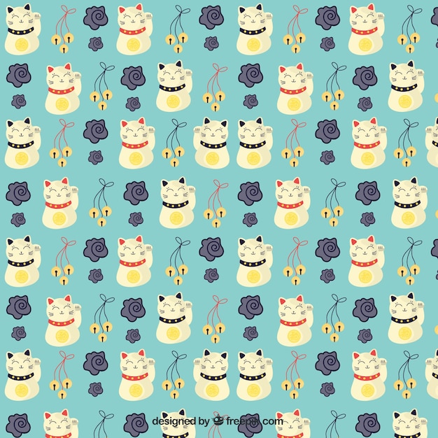 Chinese cats pattern