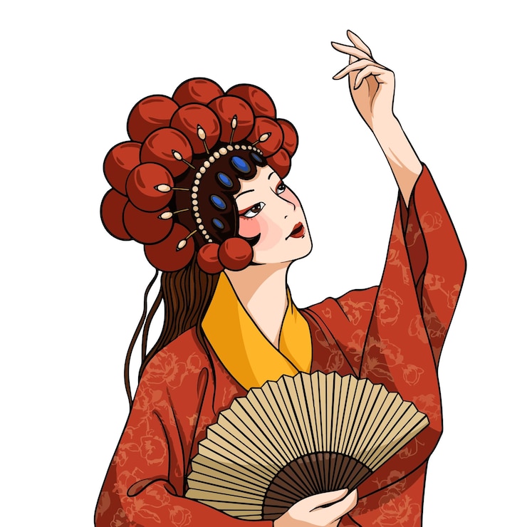 Vector chinese classical beauty illustration