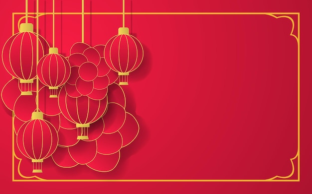 Chinese dag bloemen groeten gelukkig nieuwjaar achtergrond cultuur traditionele illustratie banner