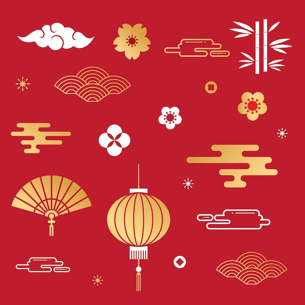 Chinese decorative background for new year greeting card