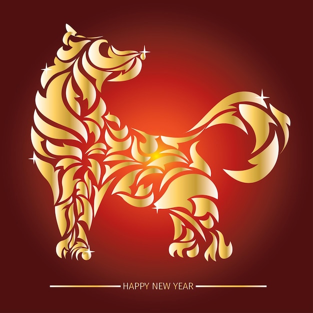 Premium Vector | Chinese dog vector