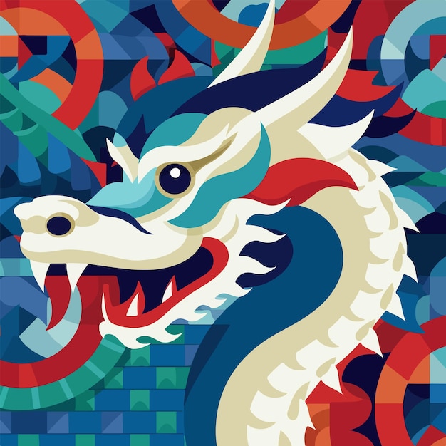 Vector chinese draak plat illustratie vector