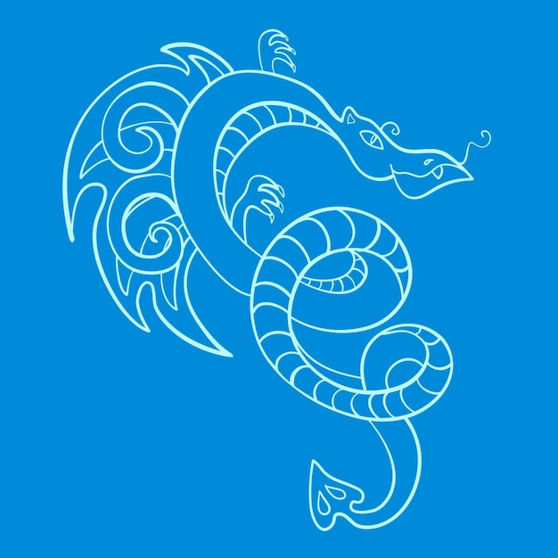 Chinese draak symbool van succes en rijkdom vectorillustratie