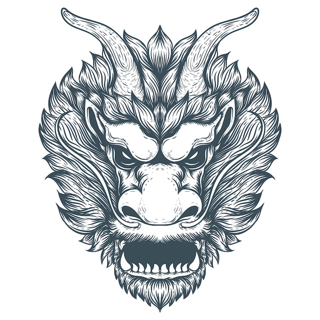 Vector chinese dragon artwork illustration