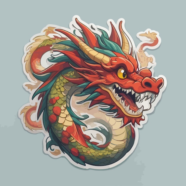 Vector chinese dragon cartoon vector
