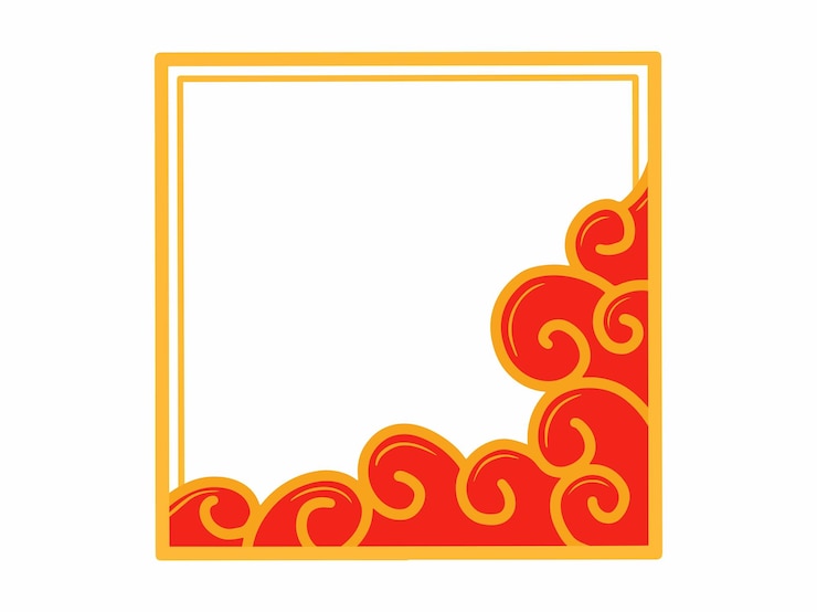 Vector chinese dragon corner border illustration