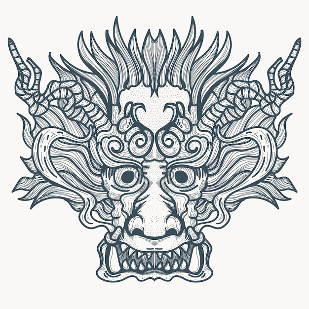 Drawing Chinese Demon Transparent U0026 Png Clipart Free  Overwatch Hanzo Demon  TattooDemon Transparent Background  free transparent png images   pngaaacom