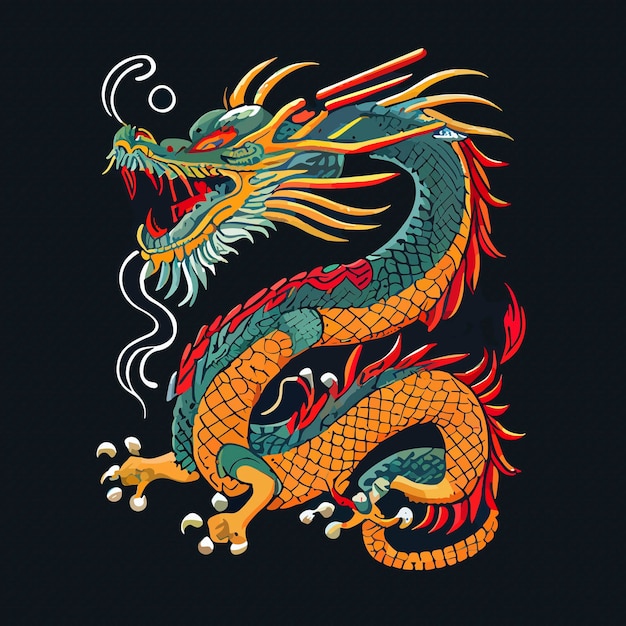 Иллюстрация китайского дракона