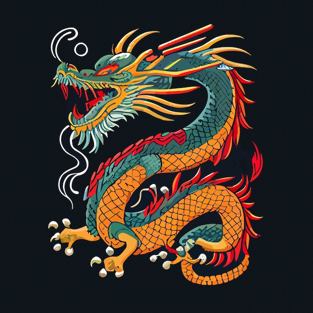 Chinese dragon illustration