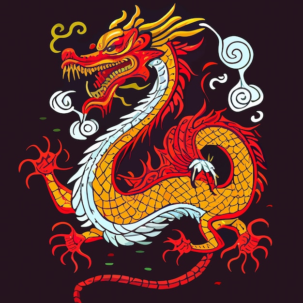 Chinese dragon illustration