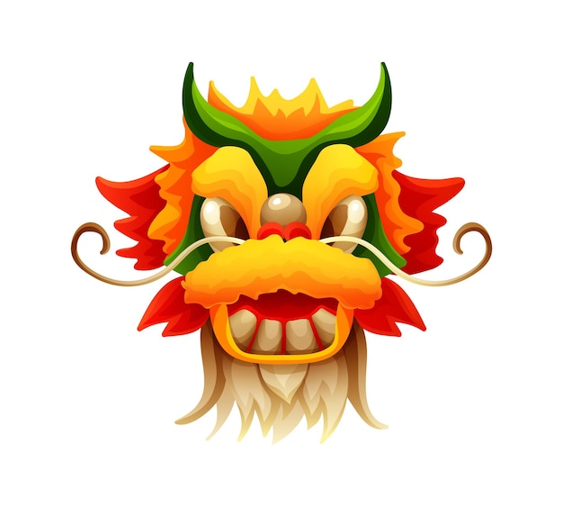 Chinese dragon mask Elements for Chinese traditional Happy New Year