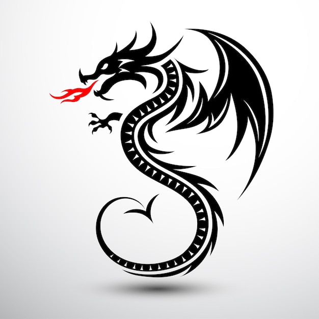 Vector chinese dragon symbol3