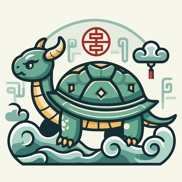 Tartaruga drago cinese creatura mitologica
