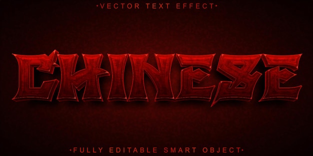 Chinese Dragon Vector Fully Editable Smart Object Text Effect